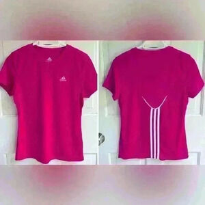 adidas workout t-shirt size small magenta hot pink